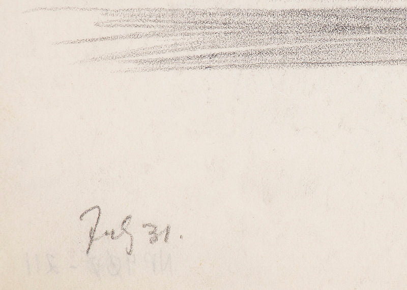 New Mexico Rain #7 (Storm over Southwestern Plain), Drawing, circa 1925