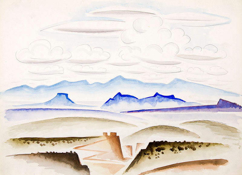 Arnold Ronnebeck (1885-1947) artwork for sale. Northern New Mexico Landscape, Painting, circa 1927, Denver, Colorado, Art Gallery)