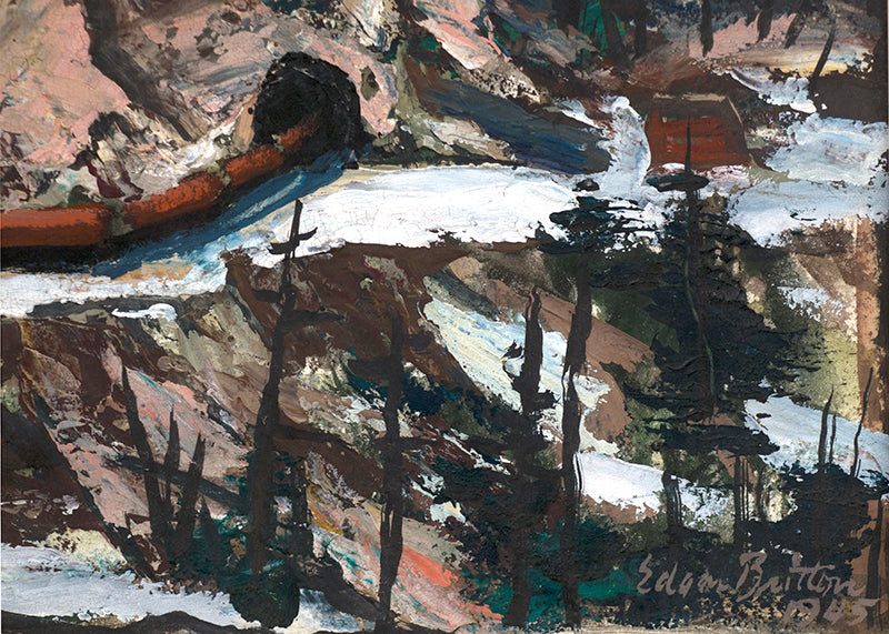 Untitled (Mountain Landscape with Snow), Painting, 1945
