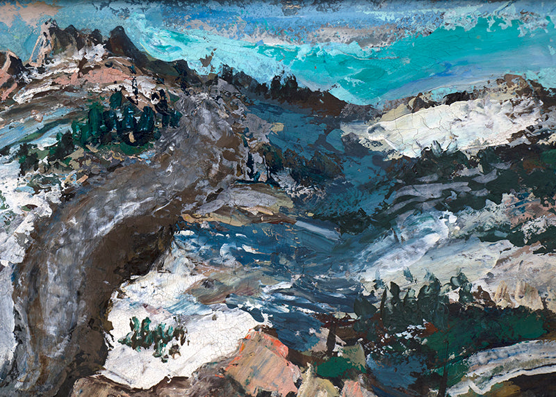 Untitled (Mountain Landscape with Snow), Painting, 1945