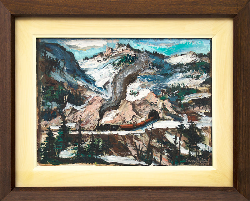 Untitled (Mountain Landscape with Snow), Painting, 1945