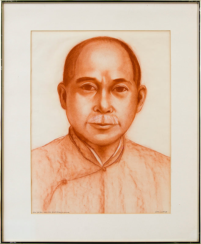 Sun Yat Sen 1866-1925-Final Study for "Justice Through the Ages, Colorado" mural, Drawing, 1977