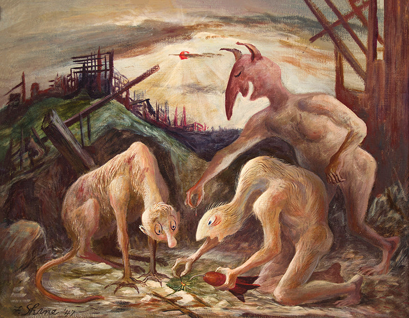 Frederick Shane (1906-1992) artwork for sale. Twilight of History, Painting, 1947, Denver, Colorado, Art Gallery)
