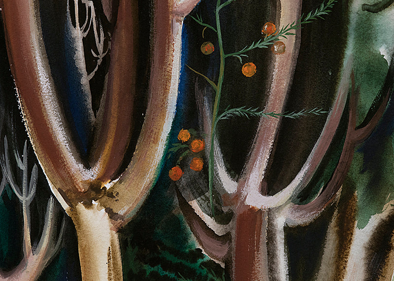 Untitled (Modernist Trees), Painting, circa 1940