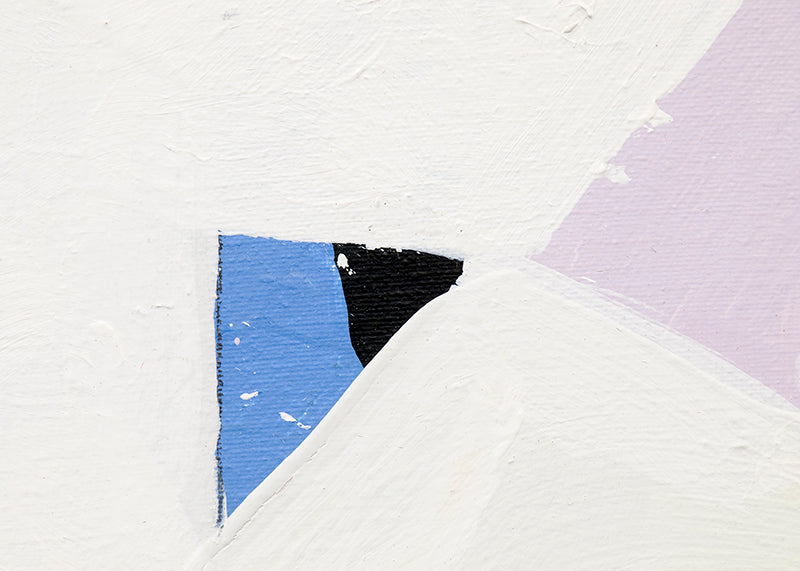 Yellow Sun (Abstract in Yellow, Blue, White & Black), Painting, circa 1975