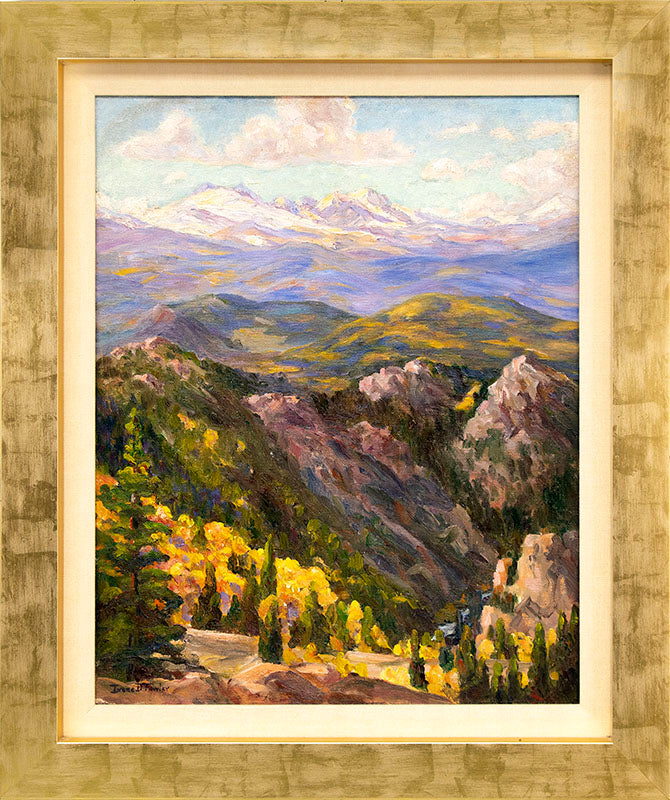 Boulder Canyon (Colorado Mountain Landscape in Autumn), Painting, circa 1930-1950