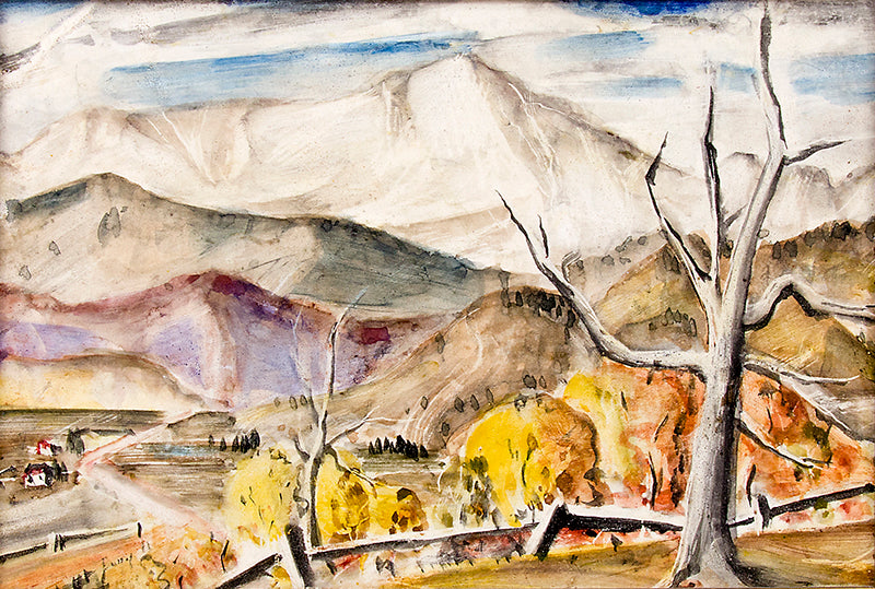 Charles Bunnell (1897-1968) artwork for sale. Pikes Peak (Colorado Mountain Landscape in Autumn), Painting, 1941, Denver, Colorado, Art Gallery)