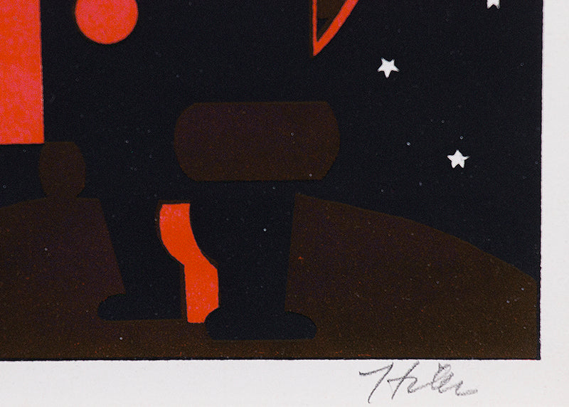 Indian with Bow in Fox Costume, Print, 1934
