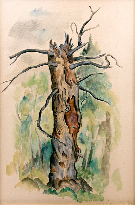 Louise Ronnebeck (1901-1980) artwork for sale. Untitled (Tree Stump), Painting, Denver, Colorado, Art Gallery)