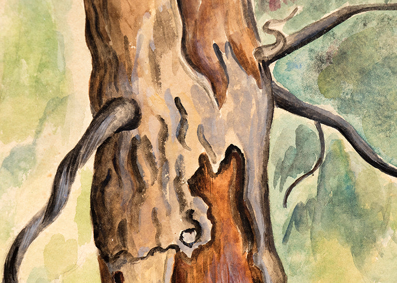 Untitled (Tree Stump), Painting