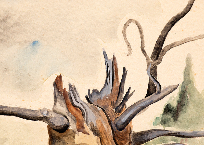 Untitled (Tree Stump), Painting