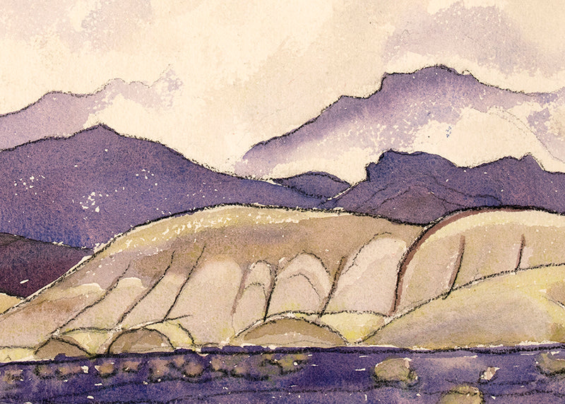 Clouds In The Desert (California Desert Mountain Landscape), Painting, 1931