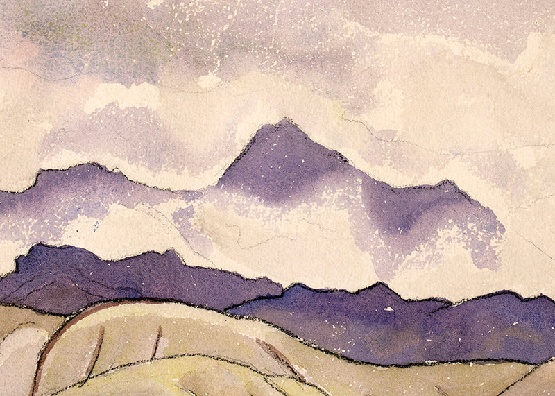 Clouds In The Desert (California Desert Mountain Landscape), Painting, 1931