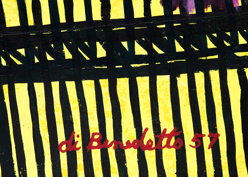 Birdcage (People and Birds Inside Cage), Painting, 1957
