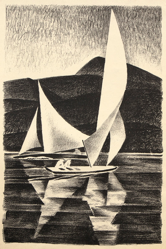 Arnold Ronnebeck (1885-1947) artwork for sale. Grand Lake (Sailboats, Colorado), Print, 1932, Denver, Colorado, Art Gallery)