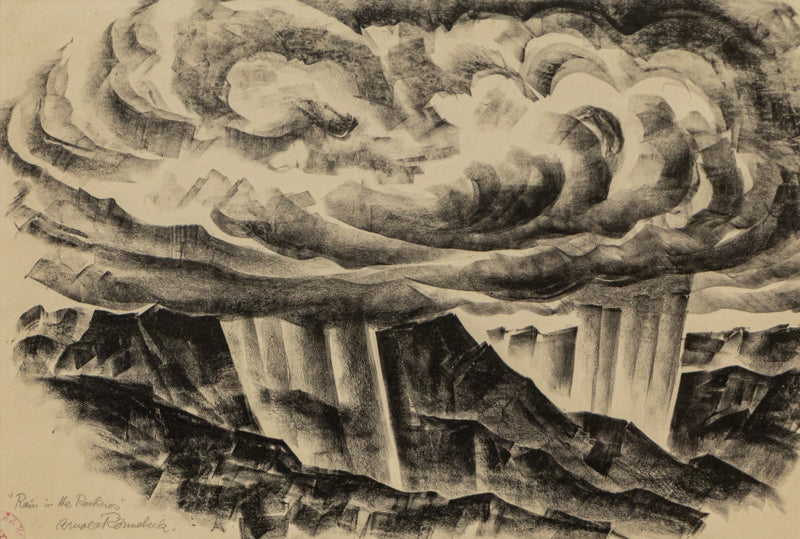 Arnold Ronnebeck (1885-1947) artwork for sale. Rain in the Rockies, Print, circa 1939, Denver, Colorado, Art Gallery)