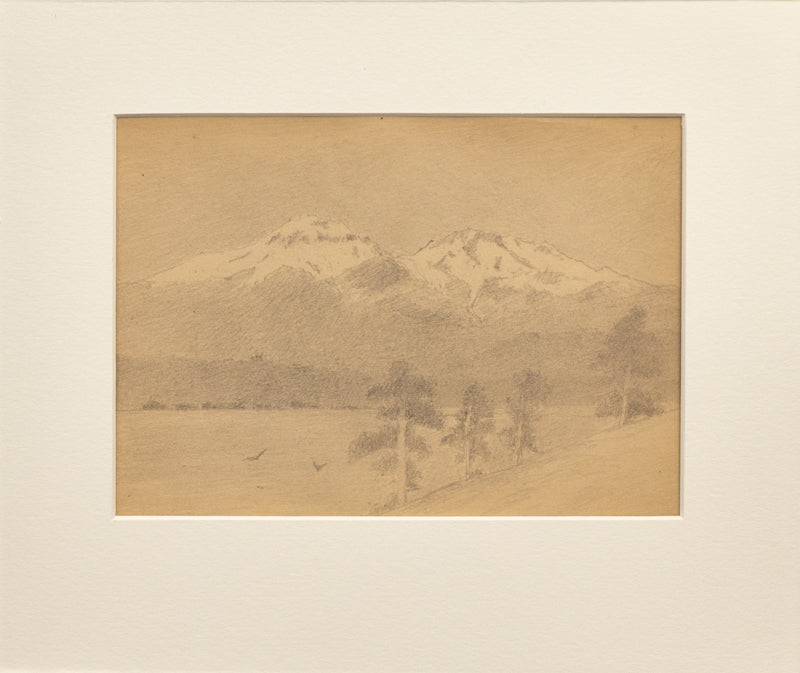 Untitled (Mountains with Pines), Drawing, circa 1910