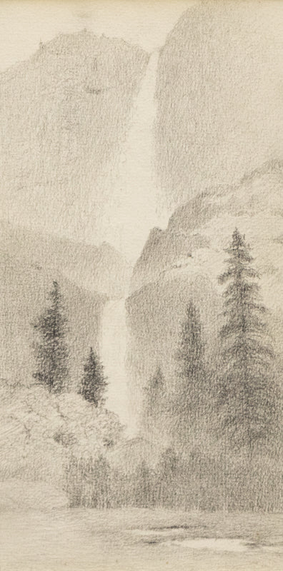 Charles Partridge Adams (1858-1942) artwork for sale. Untitled field sketch (Yosemite Falls, California), Drawing, circa 1910, Denver, Colorado, Art Gallery)