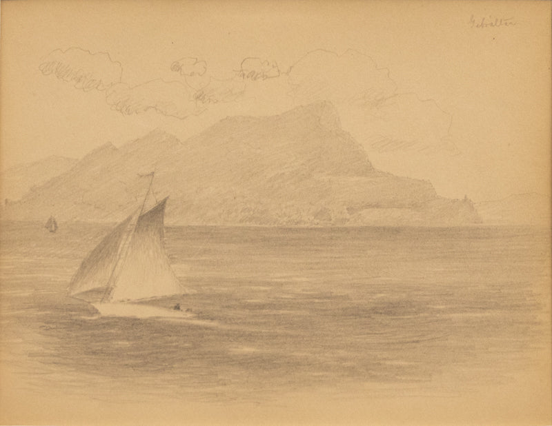 Charles Partridge Adams (1858-1942) artwork for sale. Untitled (Gibralter), Drawing, circa 1910, Denver, Colorado, Art Gallery)