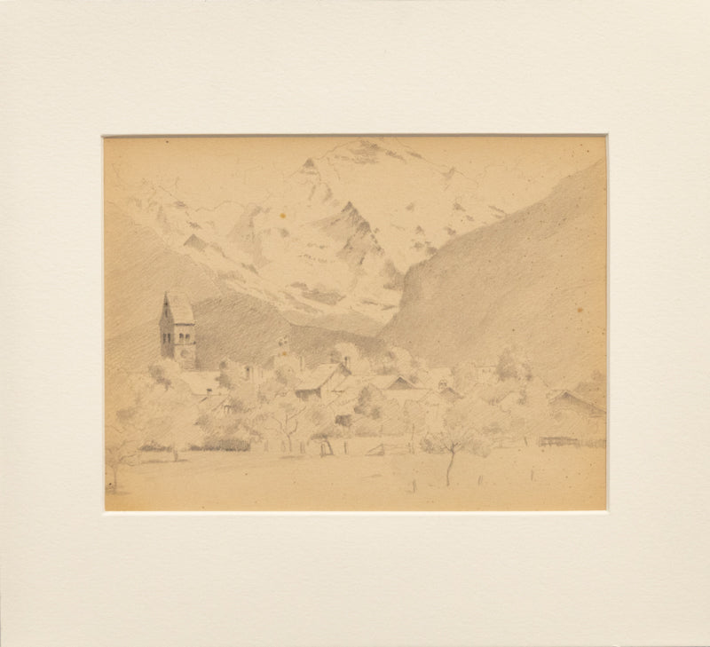 Untitled (Swiss or Italian Alps), Drawing, circa 1910