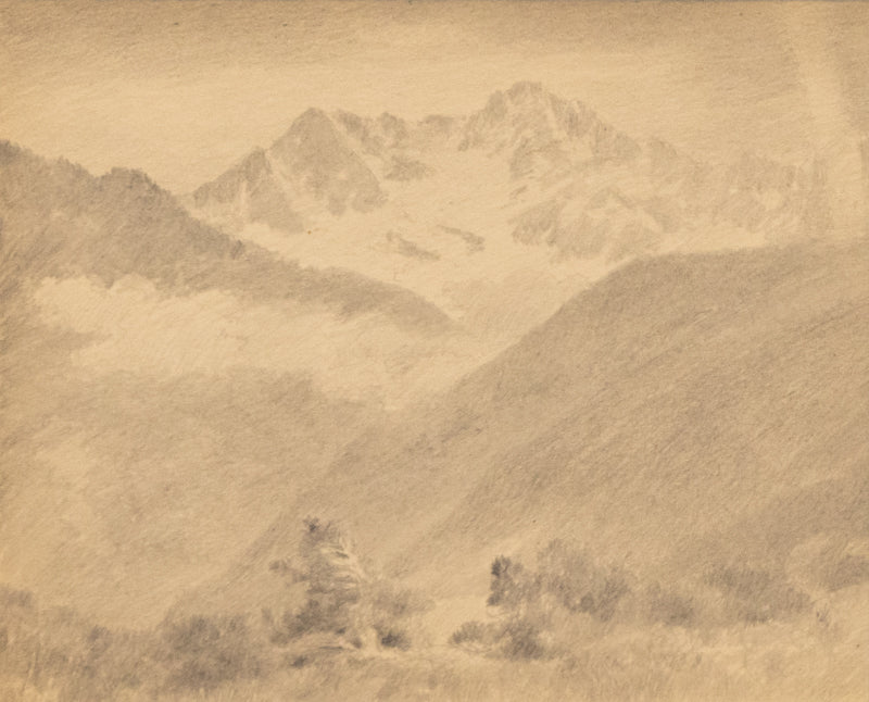 Charles Partridge Adams (1858-1942) artwork for sale. Untitled (Mountain Landscape), Drawing, circa 1910, Denver, Colorado, Art Gallery)