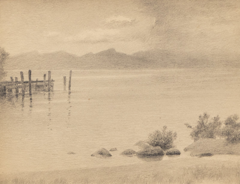 Charles Partridge Adams (1858-1942) artwork for sale. Glenbrook, Nevada, Drawing, circa 1910, Denver, Colorado, Art Gallery)