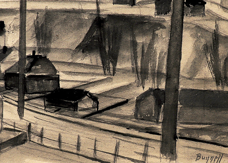 Untitled (Golden Cycle Mill, Colorado Springs, Colorado), Painting, circa 1940