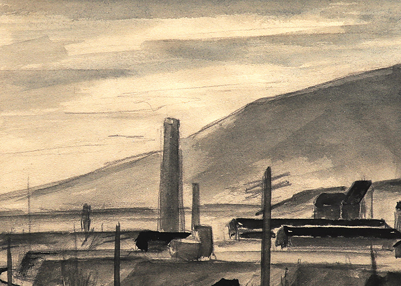 Untitled (Golden Cycle Mill, Colorado Springs, Colorado), Painting, circa 1940