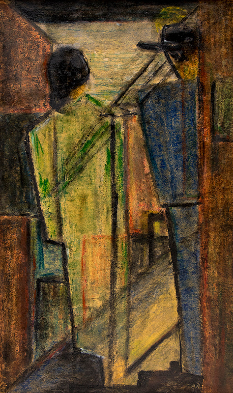 George Carter (1908-1987) artwork for sale. Untitled (Perhaps Stieglitz & O'Keefe), Painting, circa 1950, Denver, Colorado, Art Gallery)