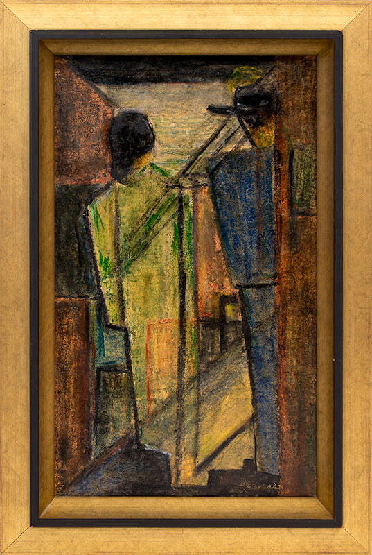 Untitled (Perhaps Stieglitz & O'Keefe), Painting, circa 1950