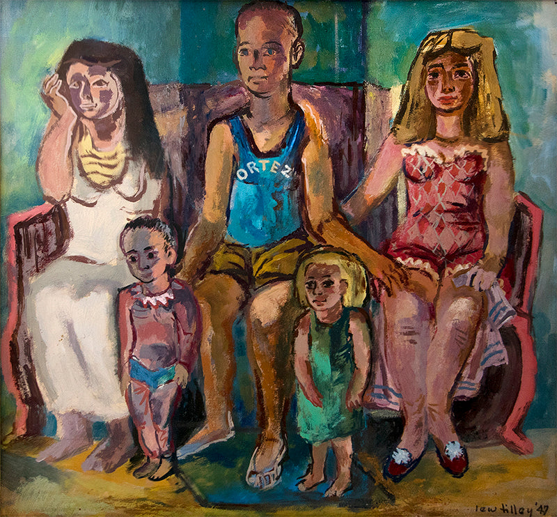 Lewis Tilley (1921-2005) artwork for sale. Ortez (Modernist Family Portrait), Painting, 1947, Denver, Colorado, Art Gallery)