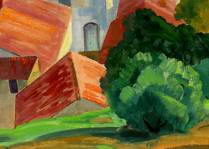 Mexico (Landscape with Buildings and Mountains), Painting