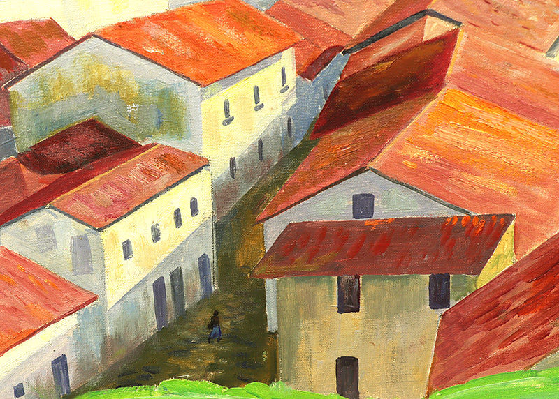 Mexico (Landscape with Buildings and Mountains), Painting