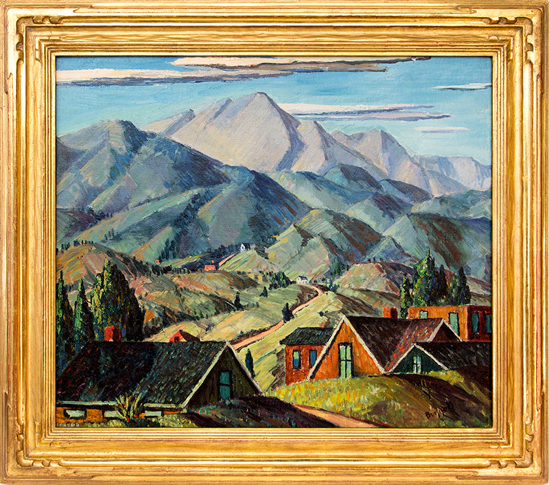 Untitled (Manitou Colorado with Pikes Peak View), Painting, circa 1928-1929