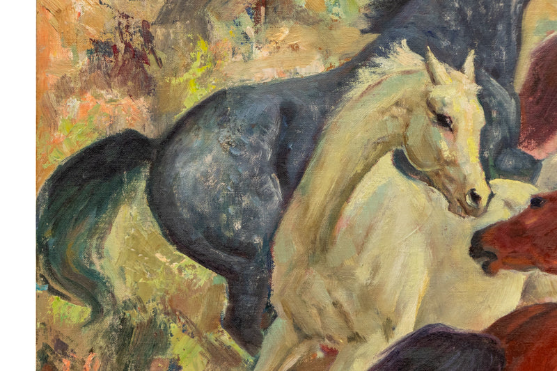 A Little Nippy (Four Horses in Motion), Painting