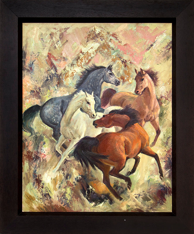 A Little Nippy (Four Horses in Motion), Painting