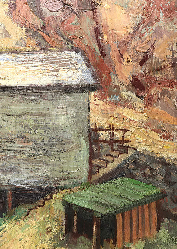 Storm Over Victor (Colorado Mountain Town), Painting, 1946