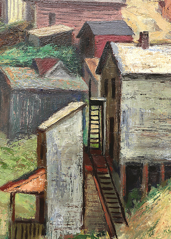 Storm Over Victor (Colorado Mountain Town), Painting, 1946
