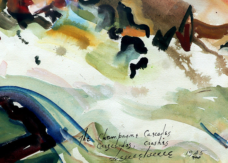 The Champagne Cascades, Crescendos, Crashes (Waterfall), Painting, 1945