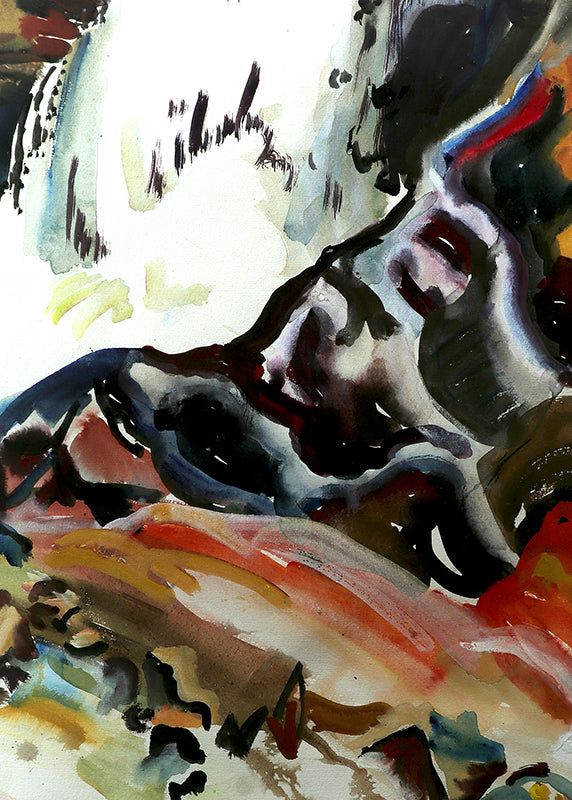 The Champagne Cascades, Crescendos, Crashes (Waterfall), Painting, 1945