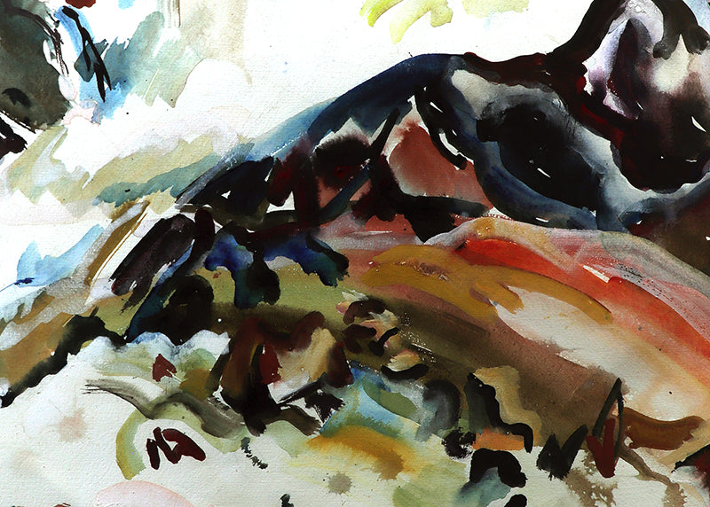 The Champagne Cascades, Crescendos, Crashes (Waterfall), Painting, 1945