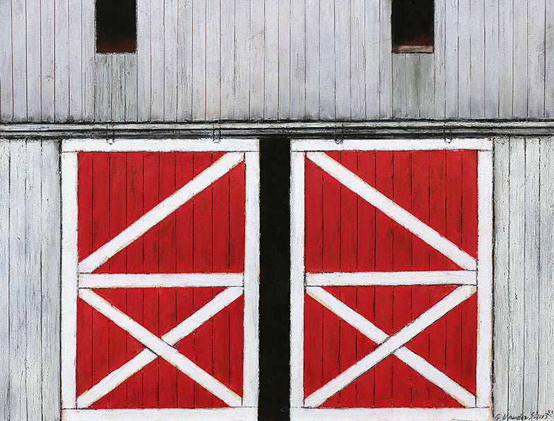 George Vander Sluis (1915-1984) artwork for sale. Barn Side with Sliding Doors, Drawing, 1983, Denver, Colorado, Art Gallery)