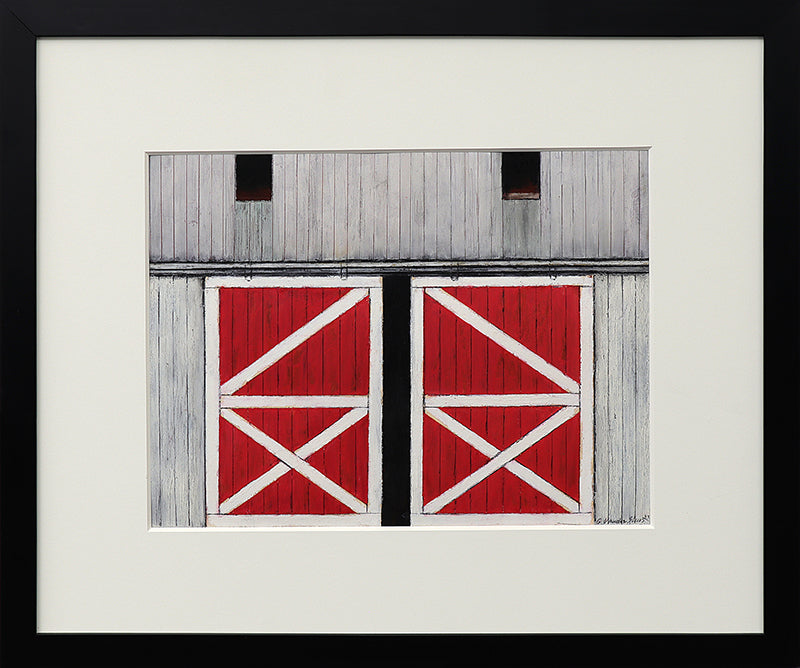 Barn Side with Sliding Doors, Drawing, 1983