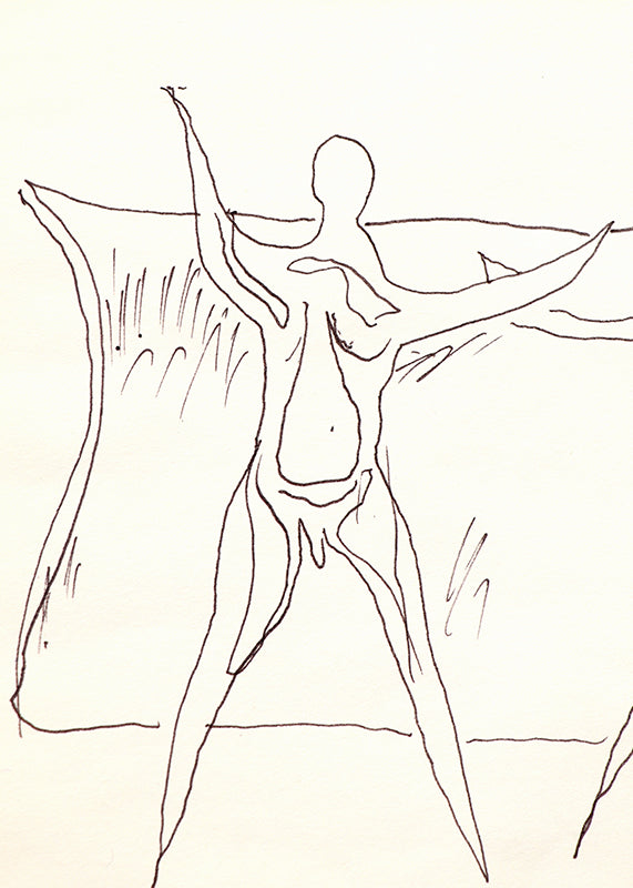 Untitled (Two Figures), Drawing, circa 1970