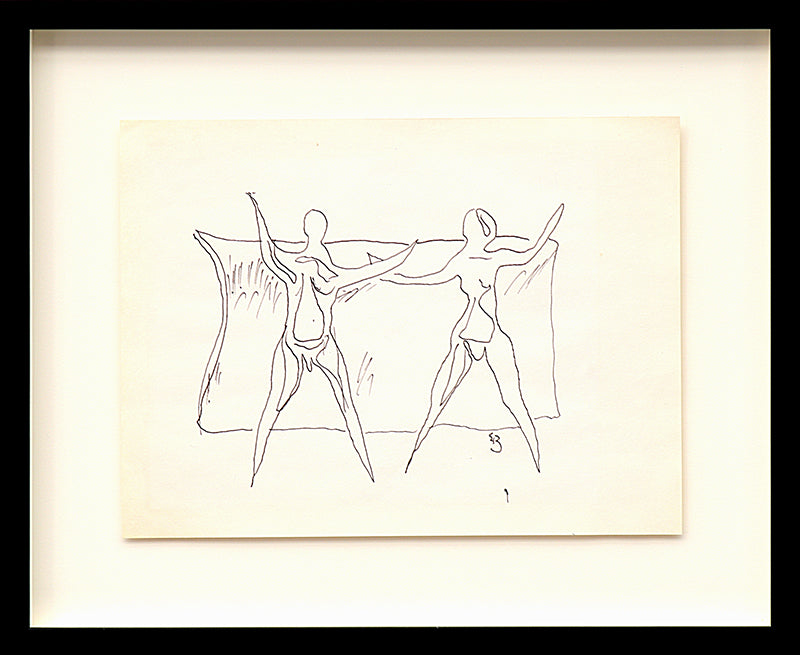 Untitled (Two Figures), Drawing, circa 1970