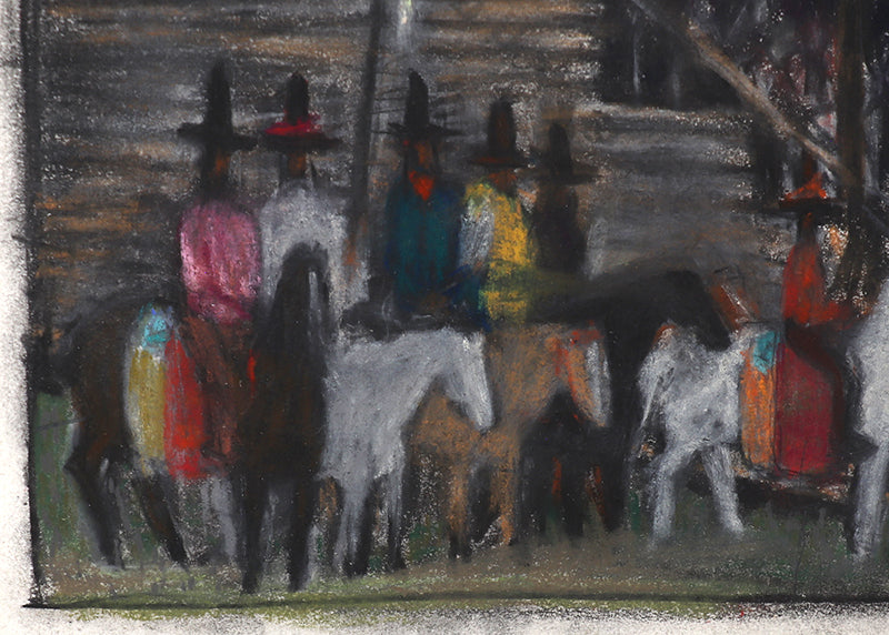 Untitled (Rodeo Sketch for Mural), Drawing