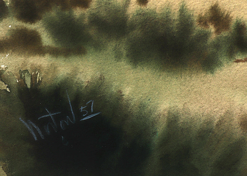 Silent Desert (Tranquil Desert Landscape), Painting, 1957