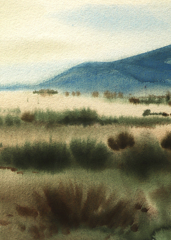 Silent Desert (Tranquil Desert Landscape), Painting, 1957