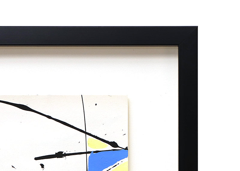 Untitled (Abstract in White, Black, Red, Blue, and Yellow), Painting, circa 1970