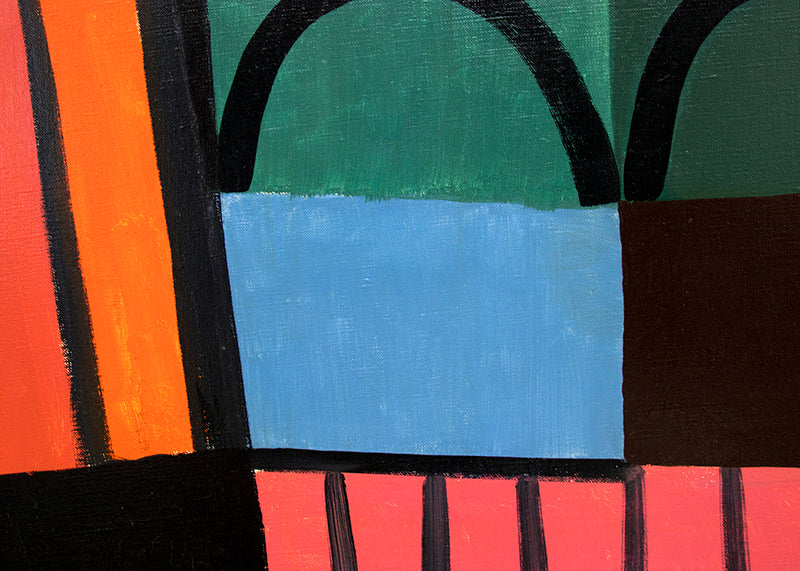 The King (Abstract in Red, Orange, Yellow, Green, and Blue), Painting, 1958